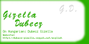 gizella dubecz business card